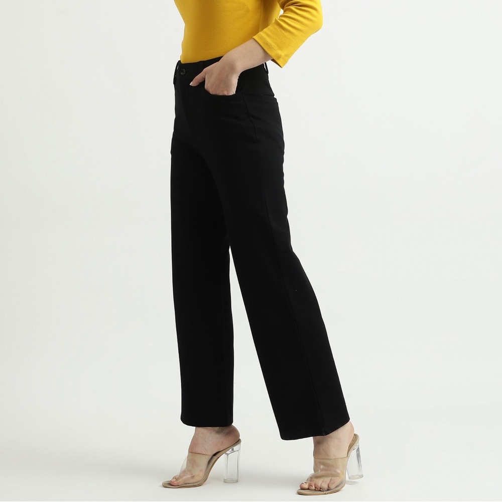 United Colors Of Benetton high waist Black Trousers